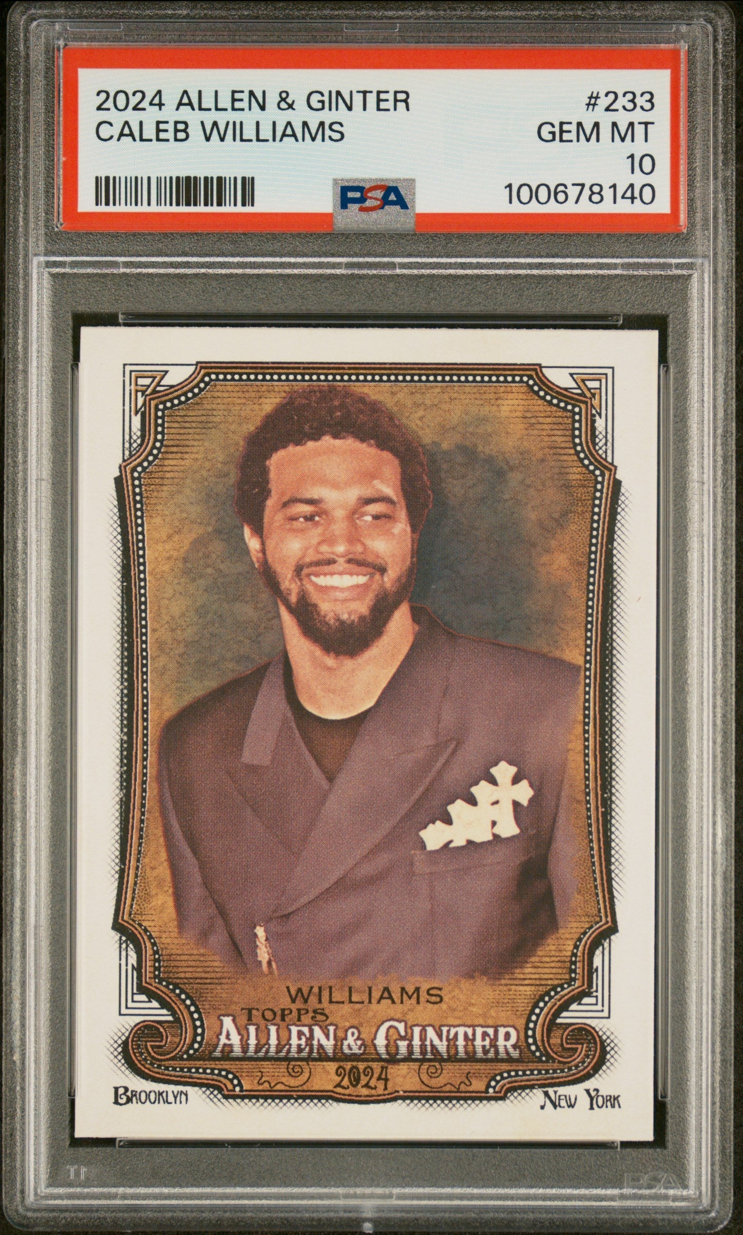 Graded 2024 Topps Allen & Ginter Caleb Williams #233 Rookie RC Football Card PSA 10 Gem Mint