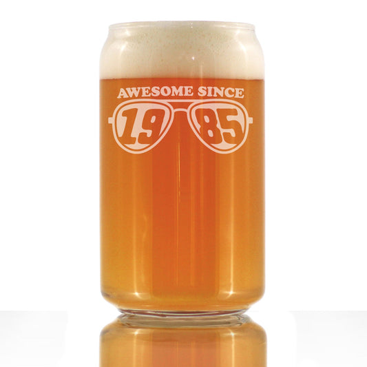 Awesome Since 1985 Engraved Beer Can Glass Gifts 40th Birthday Gift Ideas Beer Can Shaped Pint Glass - 16oz