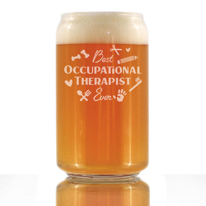 Best Occupational Therapist - Beer Can Pint Glass - Occupational Therapy Gifts - 16 oz Glasses