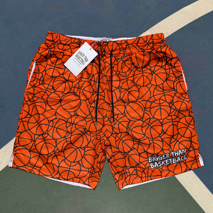 Basketball Pattern - Shorts - Orange