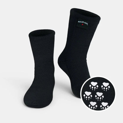 Polar Feet SUPER STRETCHY Fleece Socks - Black