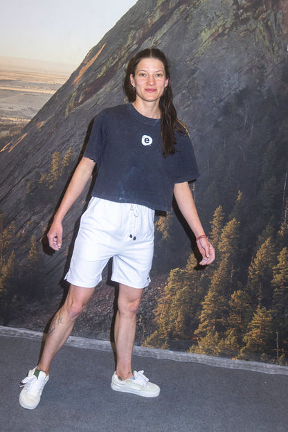 Black Stone Crop Tee