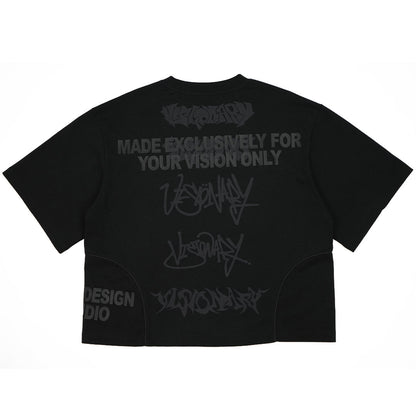 VISIONARY STATEMENT BOXY TEE ( BLACK )