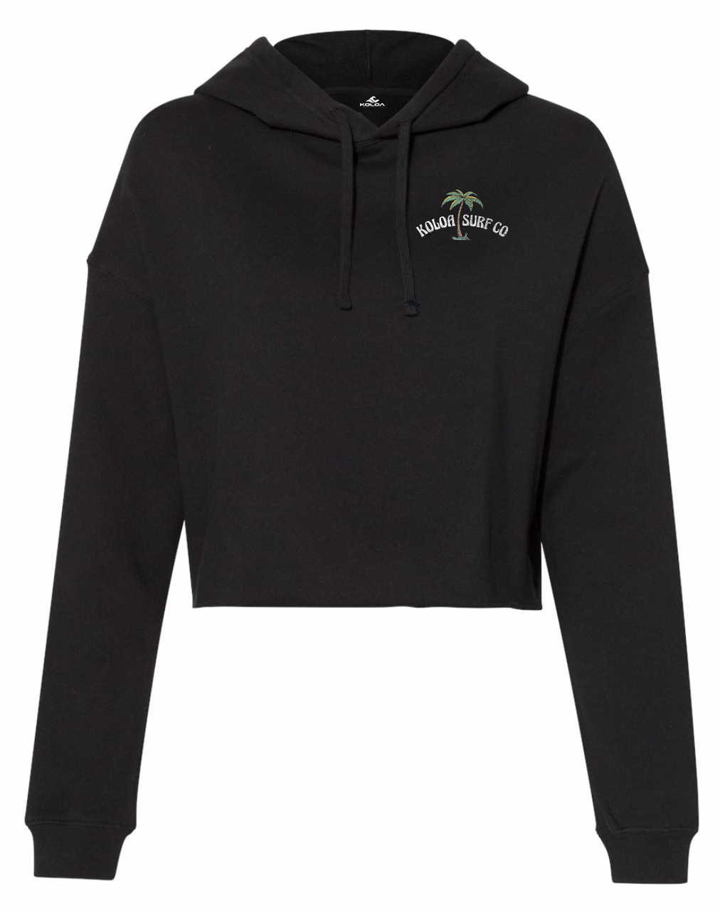 Koloa Serene Palm Cropped Hooded Sweatshirt