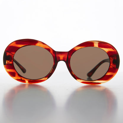 Oval Clout Cat Eye Vintage Sunglasses - Emma