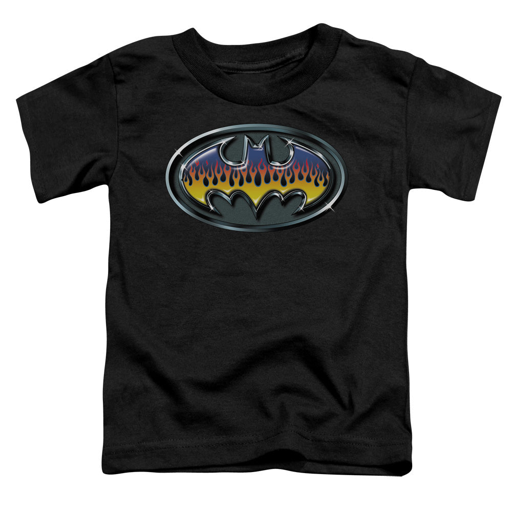 Batman Hot Rod Shield Toddler Kids Youth T Shirt Black Officially Licensed