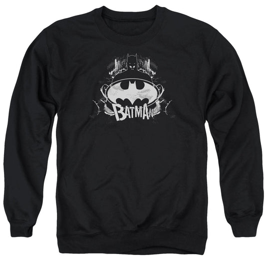 Batman Grim & Grity Mens Crewneck Sweatshirt Black Officially Licensed