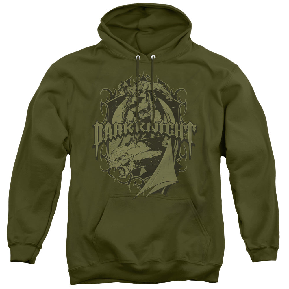 Batman Ready To Strike Mens Hoodie Military Green Officially Licensed