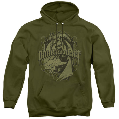 Batman Ready To Strike Mens Hoodie Military Green Officially Licensed