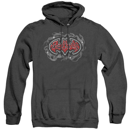 Batman Hip Hop Logo Heather Mens Hoodie Black Officially Licensed