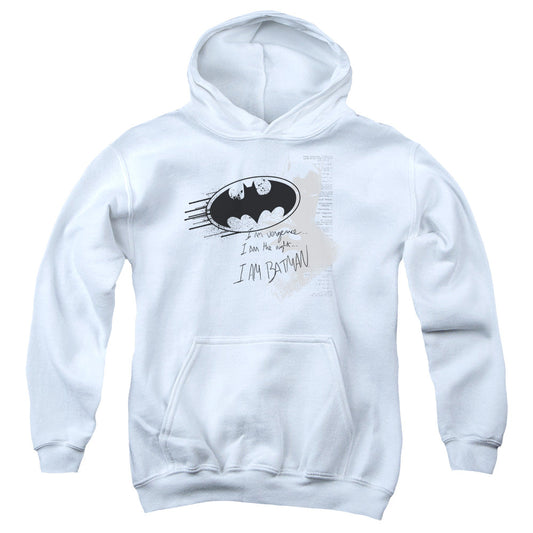 Batman I Am Vengeance Kids Youth Hoodie White Officially Licensed