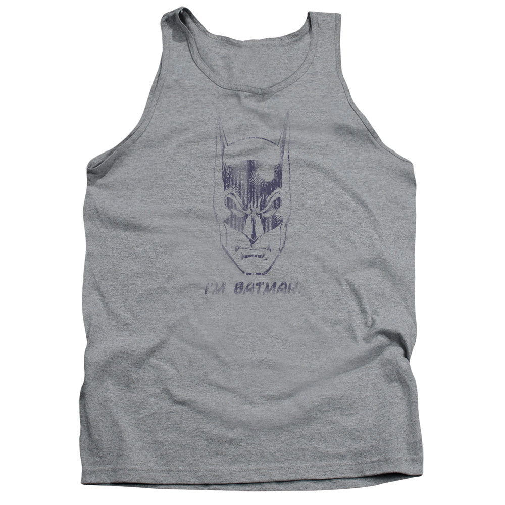 Batman Im Batman Mens Tank Top Shirt Athletic Heather Officially Licensed