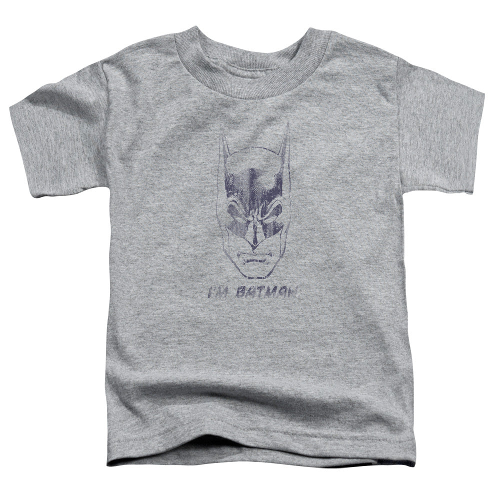 Batman Im Batman Toddler Kids Youth T Shirt Athletic Heather Officially Licensed