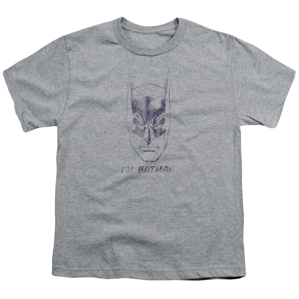 Batman Im Batman Kids Youth T Shirt Athletic Heather Officially Licensed
