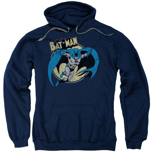 Batman Through The Night Mens Hoodie Navy Blue Officially Licensed