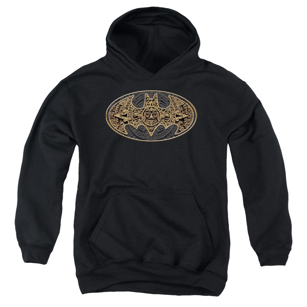 Batman Aztec Bat Logo Kids Youth Hoodie Black Officially Licensed