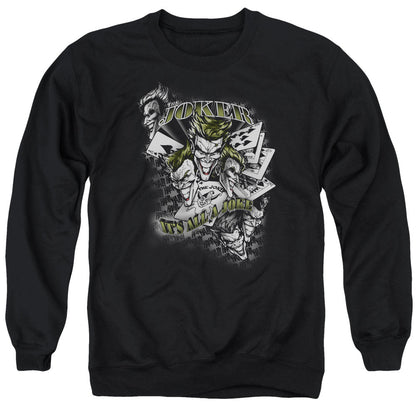 Batman Its All A Joke Mens Crewneck Sweatshirt Black