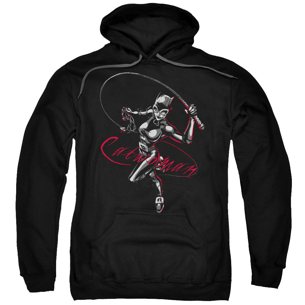 Batman Kiten With A Whip Mens Hoodie Black Officially Licensed