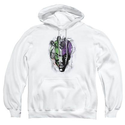 Batman Joker Airbrush Mens Hoodie White Officially Licensed