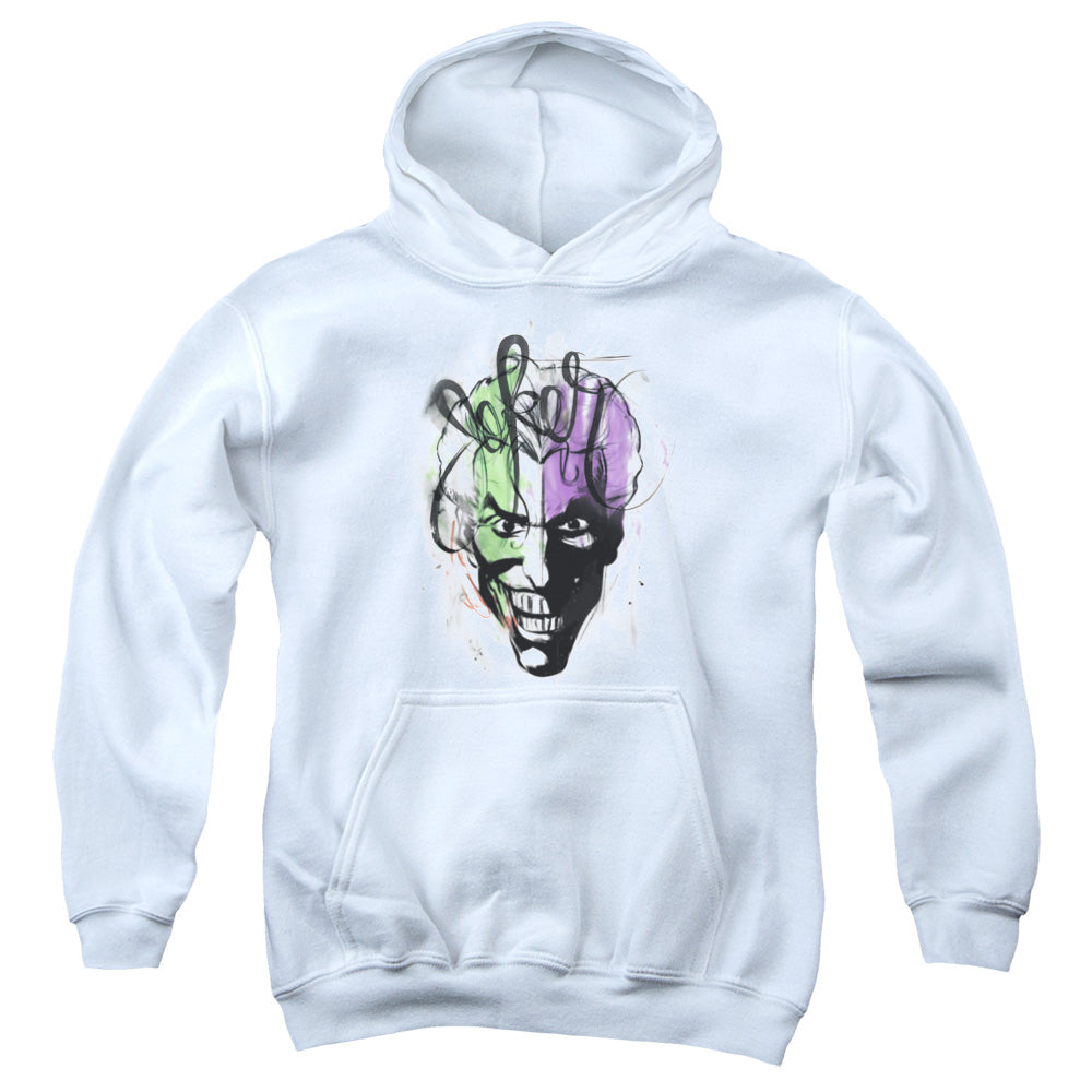 Batman Joker Airbrush Kids Youth Hoodie Charcoal Officially Licensed