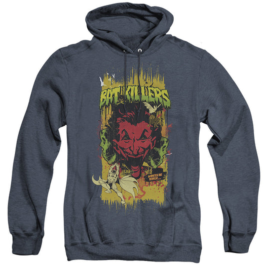 Batman Bat Killers 2 Heather Mens Hoodie Navy Blue Officially Licensed