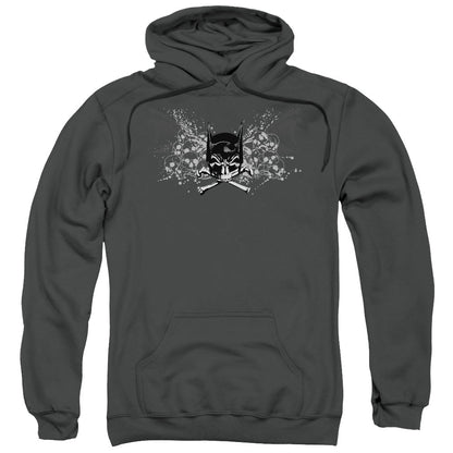 Batman Ill Omen Mens Hoodie Charcoal Officially Licensed