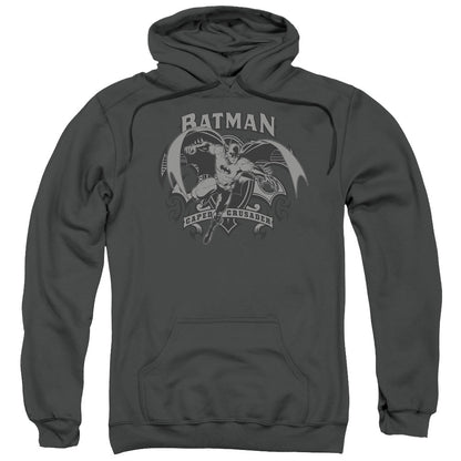 Batman Crusade Mens Hoodie Charcoal Officially Licensed
