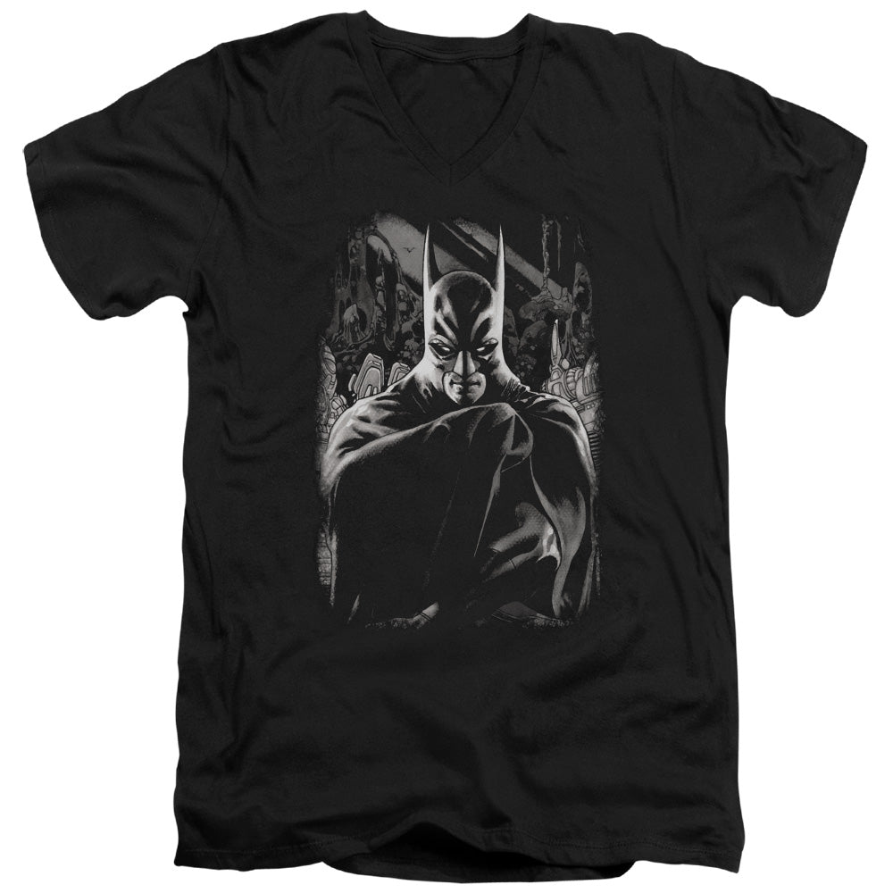 Batman Detective 821 Cover Mens Slim Fit V Neck T Shirt Black Officially Licensed