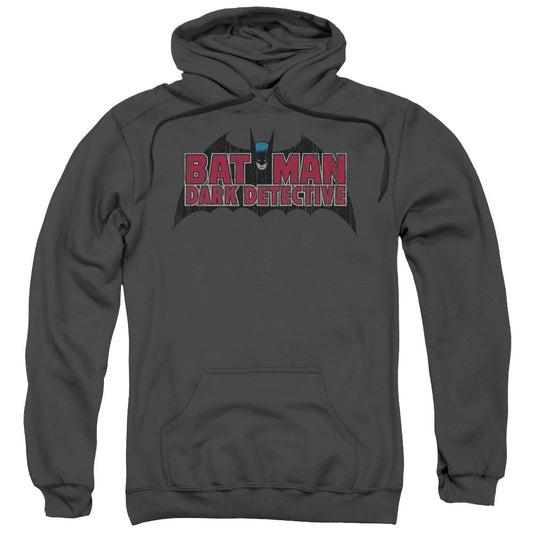 Batman Dark Detective Mens Hoodie Charcoal Officially Licensed