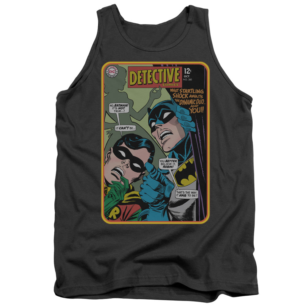 Batman Detective #380 Mens Tank Top Shirt Charcoal Officially Licensed