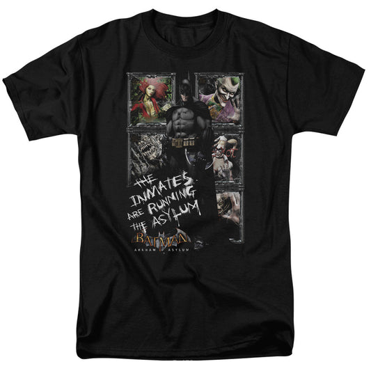 Batman Aa Running The Asylum Mens T Shirt Black Officially Licensed
