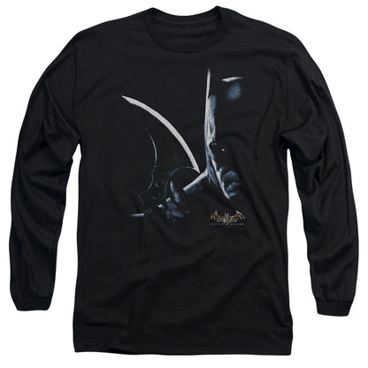 Batman Aa Arkham Batman Mens Long Sleeve Shirt Black Officially Licensed