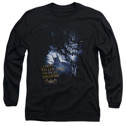 Batman Aa Arkham Killer Croc Mens Long Sleeve Shirt Black Officially Licensed