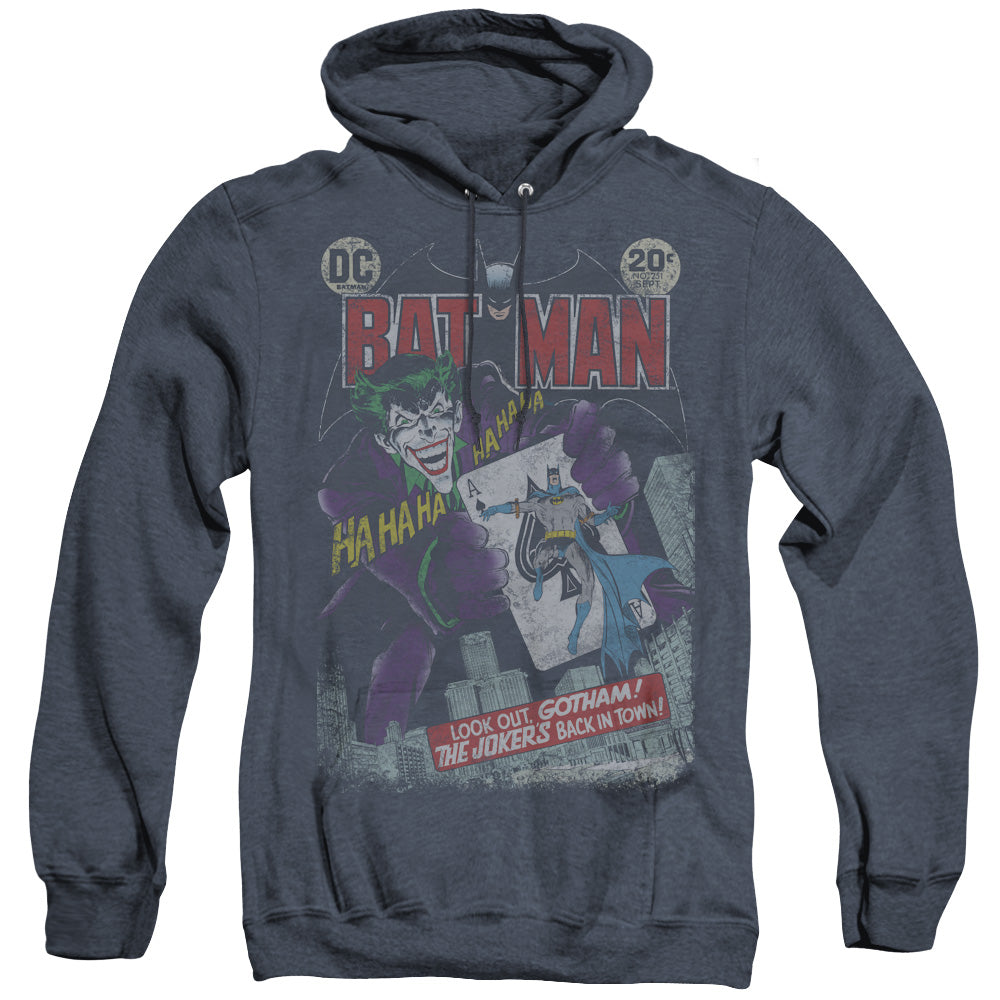 Batman #251 Distressed Heather Mens Hoodie Navy Blue Officially Licensed