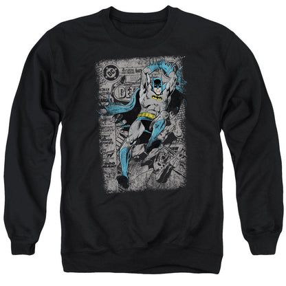 Batman Detective #487 Distress Mens Crewneck Sweatshirt Black