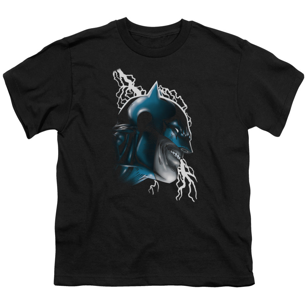 Batman Crazy Grin Kids Youth T Shirt Black Officially Licensed