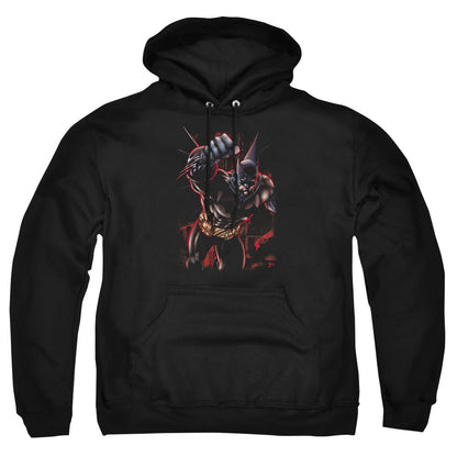 Batman Crimson Knight Mens Hoodie Black Officially Licensed