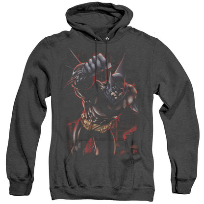 Batman Crimson Knight Heather Mens Hoodie Black Officially Licensed