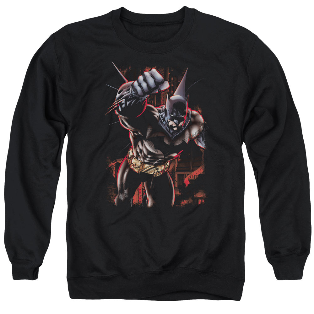 Batman Crimson Knight Mens Crewneck Sweatshirt Black