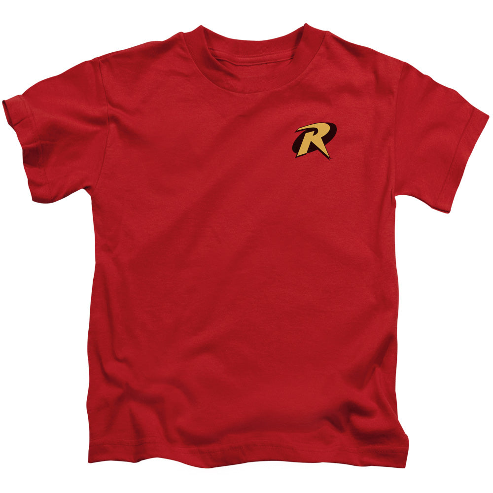 Batman Robin Logo Juvenile Kids Youth T Shirt Red Officially Licensed