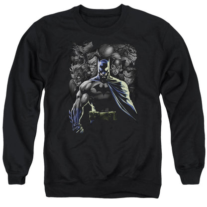 Batman Villains Unleashed Mens Crewneck Sweatshirt Black