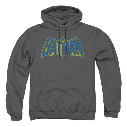 Batman Sketch Logo Mens Hoodie Charcoal Officially Licensed