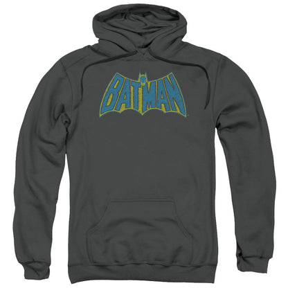 Batman Sketch Logo Mens Hoodie Charcoal Officially Licensed