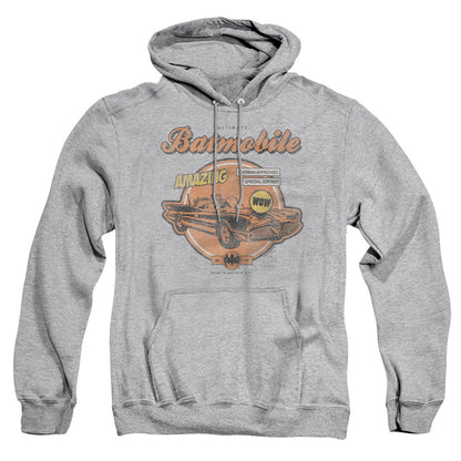 Batman Amazing Batmobile Mens Hoodie Athletic Heather Officially Licensed