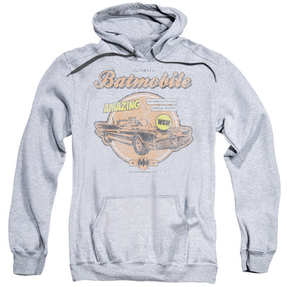 Batman Amazing Batmobile Mens Hoodie Athletic Heather Officially Licensed