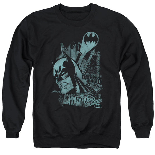 Batman Grited Teeth Mens Crewneck Sweatshirt Black Officially Licensed