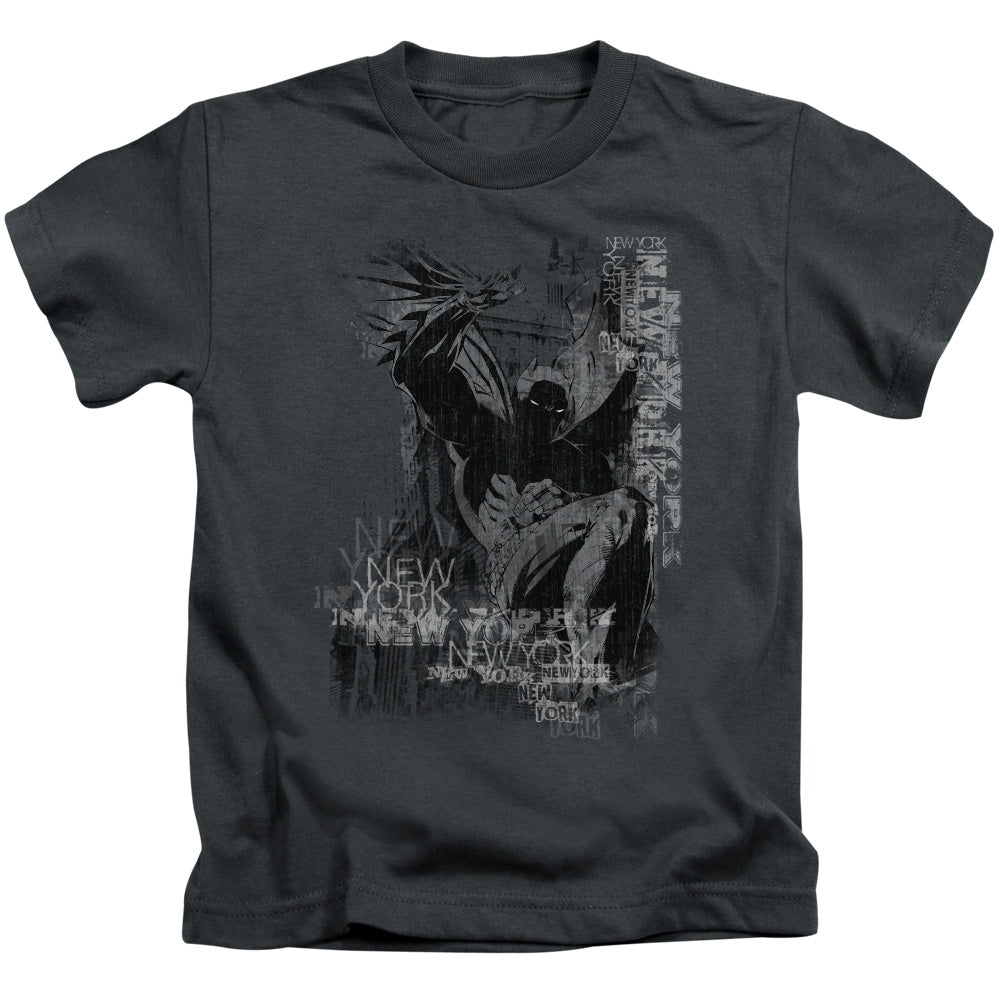 Batman The Knight Life Juvenile Kids Youth T Shirt Charcoal Officially Licensed