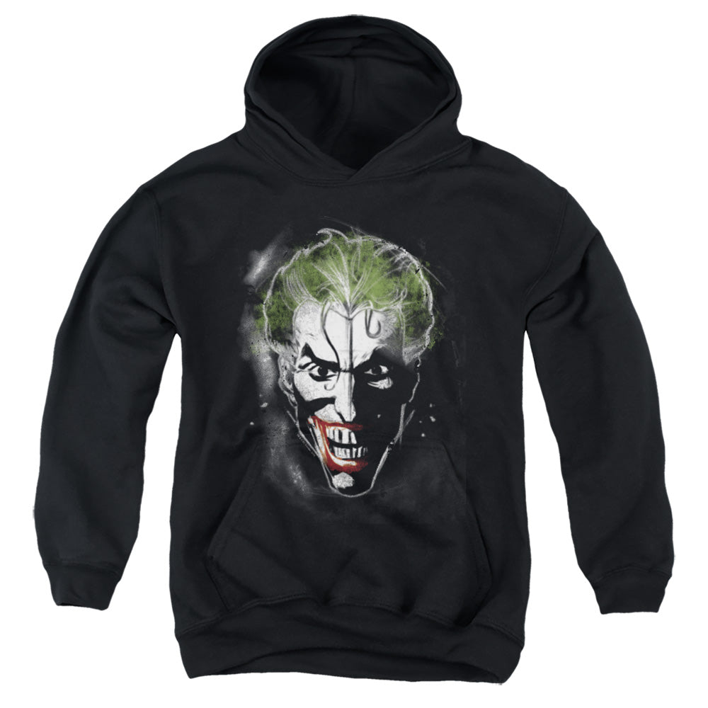 Batman Face Of Madness Kids Youth Hoodie Black Officially Licensed