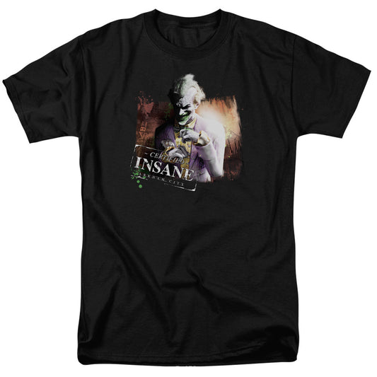 Batman Arkham City Certified Insane Mens T Shirt Black Officially Licensed