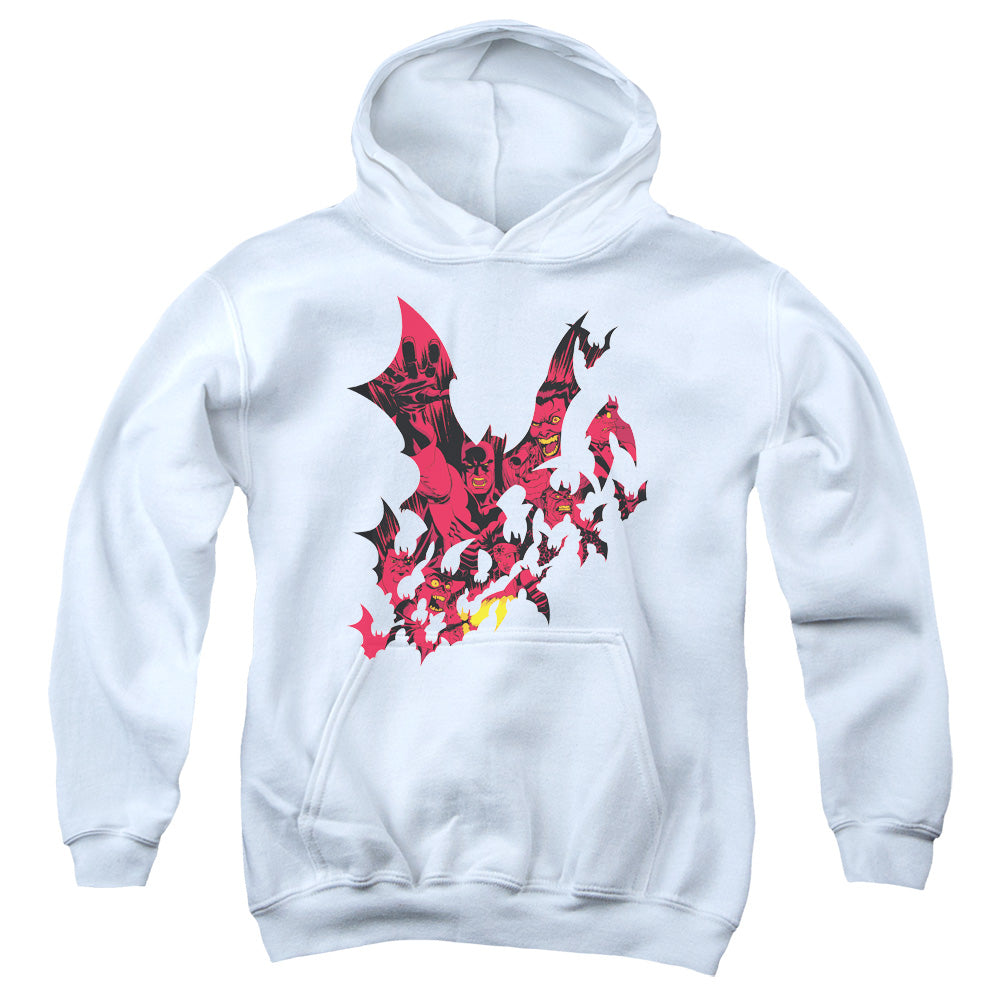 Batman Broken City Kids Youth Hoodie White Officially Licensed